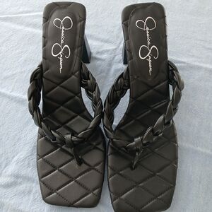 Jessica Simpson Black Quilted Heels